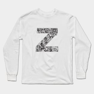 Floral Letter Z Long Sleeve T-Shirt